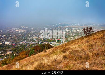 Pyatigorsk Stadtzentrum Luftpanorama. Pyatigorsk ist eine Kurstadt in kaukasischen Mineralwässern Region, Stawropol Region in Russland Stockfoto