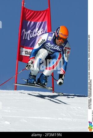 ALPINSKI - WM 2005/2006 - 03/02/2006 - CHAMONIX (FRA) - FOTO : GERARD BERTHOUD / DPPI MÄNNER KOMBINIERT - YANNICK BERTRAND (FRA) Stockfoto