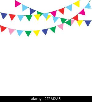 Bunting und Girlande Set. Stock Vektor