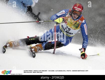 ALPINSKI - WM 2006/2007 - 18/12/2006 - ALTA BADIA (ITA) - FOTO : GERARD BERTHOUD / DPPI MÄNNER SLALOM - MARC GINI (SUI) Stockfoto