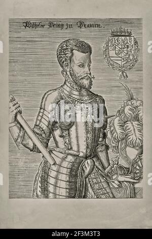 Wilhelm I., Prinz von Oranien (1533-1584), auch bekannt als William die Stille oder William die Wortkarg oder häufiger als Wilhelm von Orange bekannt, war t Stockfoto