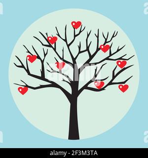 Baum mit Herz Stock Vektor