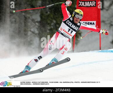 ALPINSKI - WM 2008/2009 - 19-20/12/2008 - VAL GARDENA (ITA) - FOTO : GERARD BERTHOUD / DPPI MÄNNER ABFAHRT - HERMANN MAIER (AUT) Stockfoto