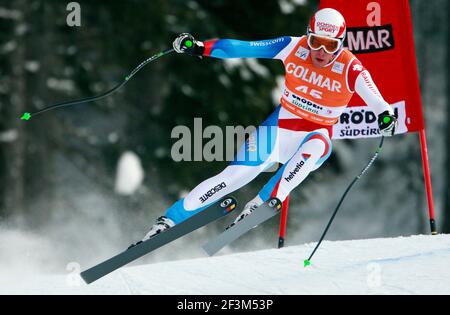 ALPINSKI - WM 2009/2010 - VAL GARDENA (ITA) - 19/12/2009 - FOTO : GERARD BERTHOUD / DPPIDOWNHILL MEN - RALF KREUZER (SUI) Stockfoto