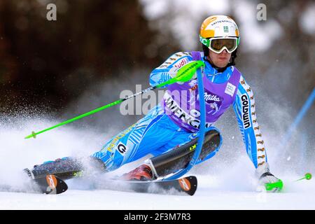 ALPINSKI - WM 2011/2012 - WENGEN (SUI) - 15/01/2012 - FOTO : GERARD BERTHOUD / DPPI - HERREN SLALOM - ANDRE MYHRER (SWE) Stockfoto