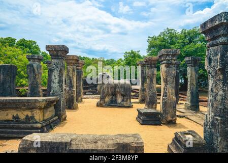 Die Ratskammer von König Nissanka Malla in Polonnaruwa, sri lanka Stockfoto