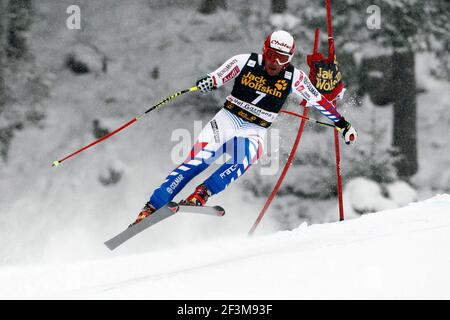 ALPINSKI - WM 2012-2013 - VAL GARDENA (ITA) - 15/12/2012 - FOTO GERARD BERTHOUD / DPPI - MÄNNER ABFAHRT - YANNICK BERTRAND (FRA) Stockfoto