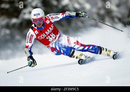 ALPINSKI - WM 2012-2013 - ALTA BADIA (ITA) - 16/12/2012 - FOTO GERARD BERTHOUD / DPPI - MÄNNER RIESENSLALOM - MATHIEUR FAIVRE (FRA) Stockfoto