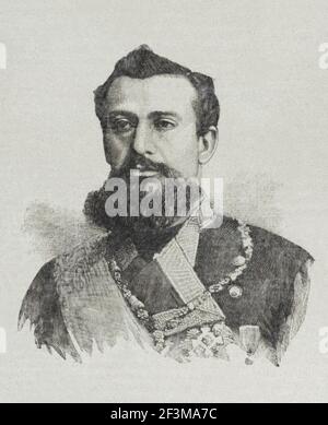 Albert I., Fürst von Monaco Albert I. (Albert Honore Charles Grimaldi; 1848 – 1922) war vom 10. September 1889 bis zu seinem Tod Fürst von Monaco. Er Devo Stockfoto