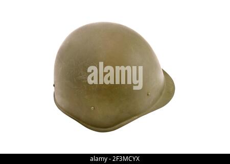 Vintage Russian (USSR) Kampfhelm. (SSH-40)(1926). Sowjetischer Standard-Kampfhelm vor der Welt zwei. Russland Stockfoto