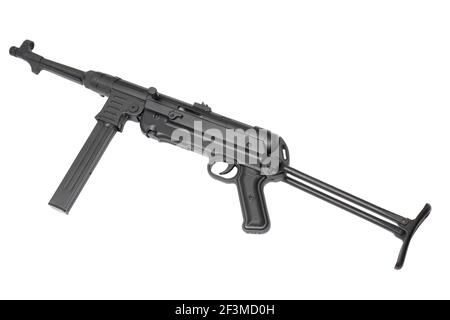 Vintage deutsche MP40 Maschinengewehr. In der Regel von Wehrmacht Truppführer oder Maschinengewehr Firma Unterstützung Panzerangriffe verwendet. Stockfoto