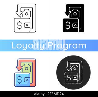 Symbol „Cash-Back“ Stock Vektor