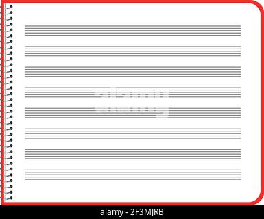 Notenbuch Spiral Notizbuch Illustration Stock Vektor