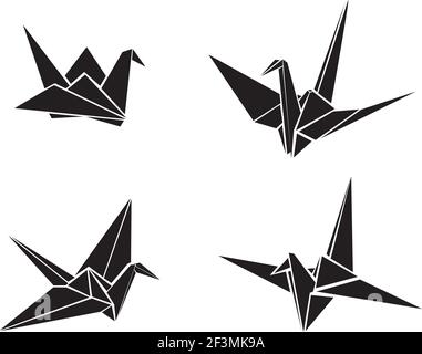 Origami-Vektorset Stock Vektor