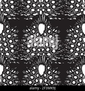 Nahtloses Muster mit gepunkteter Feder Stock Vektor