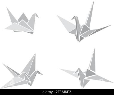 Origami-Vektorset Stock Vektor