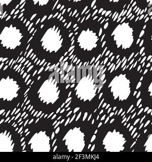 Nahtloses Muster mit gepunkteter Feder Stock Vektor