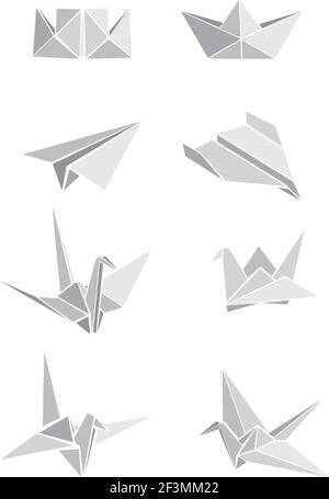 Origami-Vektorset Stock Vektor