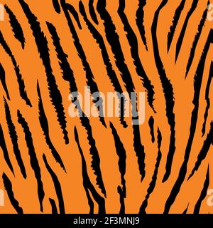 Nahtloses Tiger-Fell-Muster Stock Vektor