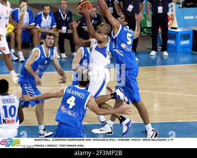 BASKETBALL - EUROPAMEISTERSCHAFT 2009 - BYDGOSZCZ (POL) - 15/09/2009 - FOTO : HERVE BELLENGER / DPPI FRANCE / GREECE - TONY PARKER (FRA) Stockfoto