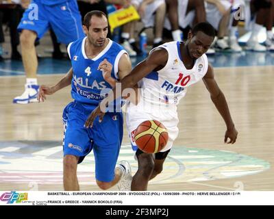 BASKETBALL - EUROPAMEISTERSCHAFT 2009 - BYDGOSZCZ (POL) - 15/09/2009 - FOTO : HERVE BELLENGER / DPPI FRANCE / GREECE - YANNICK BOKOLO (FRA) Stockfoto