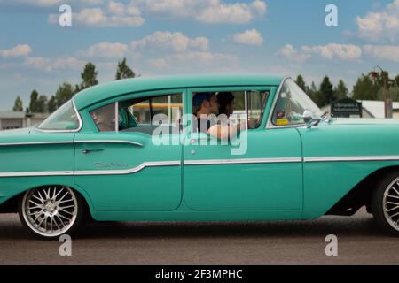 Rattvik, Schweden - Juli 27,2013: Classic Car Week Rttvik - Chevrolet BelAir 1954 Stockfoto