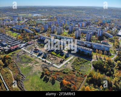 Bytom Stadt Luftbild. Oberschlesien in Polen. Szombierki Bezirk, Bytom. Stockfoto