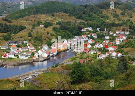 Sogndalstrand Stadt in Südnorwegen. Stadt in Rogaland County. Stockfoto