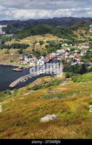 Sogndalstrand Stadt in Südnorwegen. Stadt in Rogaland County. Stockfoto