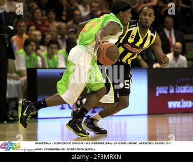 BASKETBALL - EUROLEAGUE 2009/2010 - VILLEURBANNE (FRA) - 28/10/2009 - FOTO : HERVE BELLENGER / DPPI ASVEL V FERNERBAHCE - BOBBY DIXON (ASVEL) Stockfoto