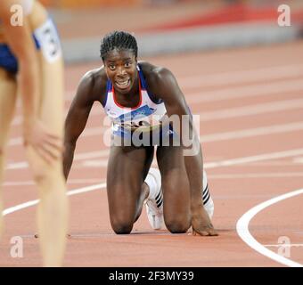 OLYMPISCHE SPIELE PEKING 2008. 11th TAG 19/8/08. WOMAN'S S 400M FINALE CHRISTINE OHURUOGU GEWINNT GOLD. BILD DAVID ASHDOWN Stockfoto