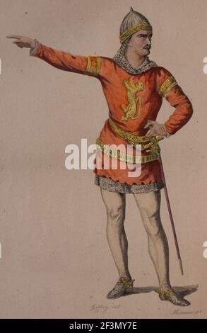 le cid, oeuvres de p. corneille,dessins de m.geffroy, editeur laplace sanchez 1873 Stockfoto