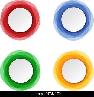 Satz von runden bunten Vektorformen Stock Vektor