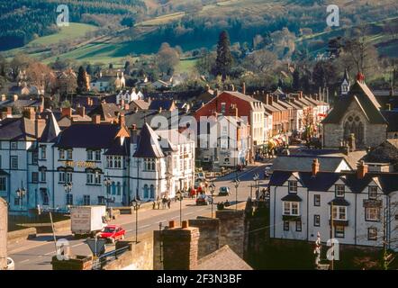 Llangollen vom Kanal Wales Stockfoto