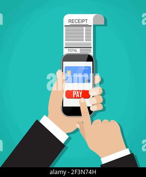 Mobile Banking oder Shopping-Konzept. Stock Vektor