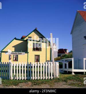 Trinity ist eine kleine Stadt an der Trinity Bay. Es wurde zum ersten Mal im the18th. Jahrhundert besiedelt und ist traditionell eine Fischergemeinde. Stockfoto