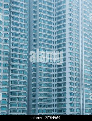 Das Yat Tung Estate ist ein riesiges Hochhaus, Wohngebiet von Lantau Island, in der Hong Kong Specialist Administrative Region. Aufnahme 23,12,2009 Stockfoto