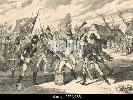 Mord an dem treuen kleinen Schlagzeugjungen, während der irischen Rebellion von 1798 Stockfoto