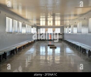 Robben Island vor der Küste von Kapstadt, Südafrika war früher ein Gefängnis, in dem politische und allgemeine Gefangene in Gefangenschaft gehalten wurden. Das ist es Stockfoto