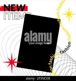 Fashion Shopping Post. Social Media Vorlage für Promotion. Vektorgrafik Stock Vektor