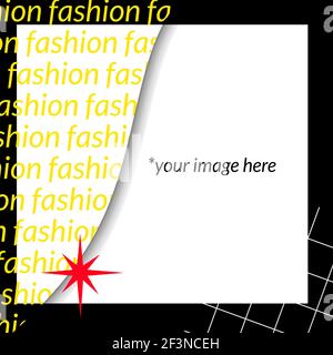 Bright Fashion Social Media Post. Vektorgrafik Stock Vektor