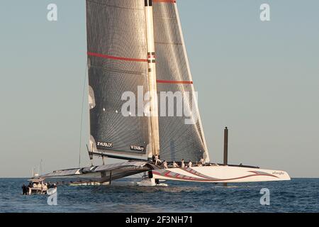 SEGELN - 33 AMERICA'S CUP 2010 - VALENCIA (SPA) - 15/01/2010PHOTO: IGNACIO BAIXAULI / DPPI PRE-RACE - ALINGHI 5 ERSTE SEGEL IN VALENCIA Stockfoto