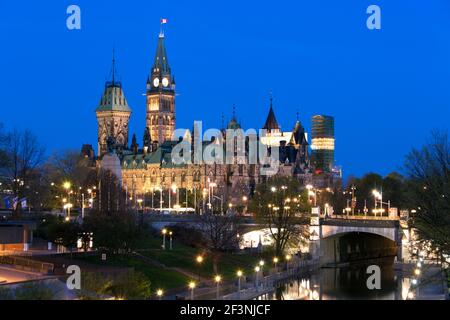 Kanada, Ontario, Ottawa, Parlamentsgebäude Stockfoto