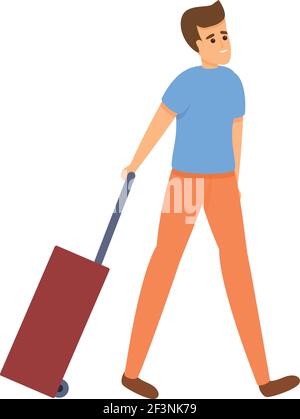 Mann Reisetasche Symbol. Cartoon von man Reisetasche Vektor-Symbol für Web-Design isoliert auf weißem Hintergrund Stock Vektor