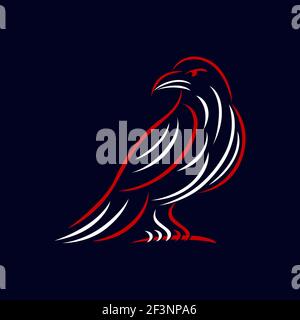 Modernes Vogelraben-Logo. Vektorgrafik. Stock Vektor