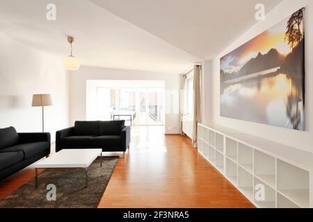 Möblierte Wohnung im Dach des Schoenhauser Allee. Stockfoto