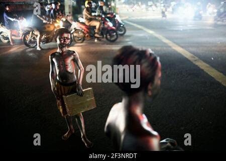 Daily Life Silverman in Jakarta, Indonesien Stockfoto