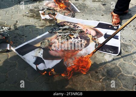 Anti-Frankreich-Proteste in Gaza Stockfoto