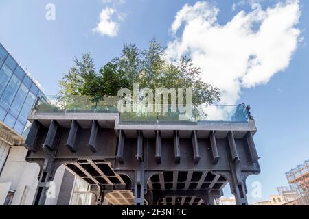 Südlichen Teil Manhattans High Line, entworfen von Diller Scofidio Renfro. Stockfoto