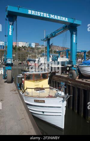 Bristol Marina, am Harbourside, Bristol, Vereinigtes Königreich Stockfoto